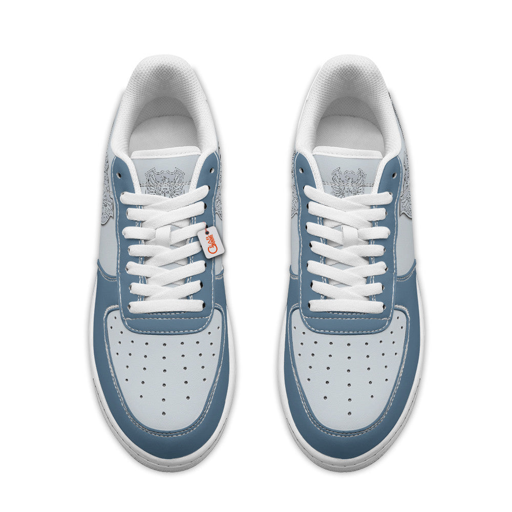 Black Silver Eagle Personalized Low-Top Sneakers