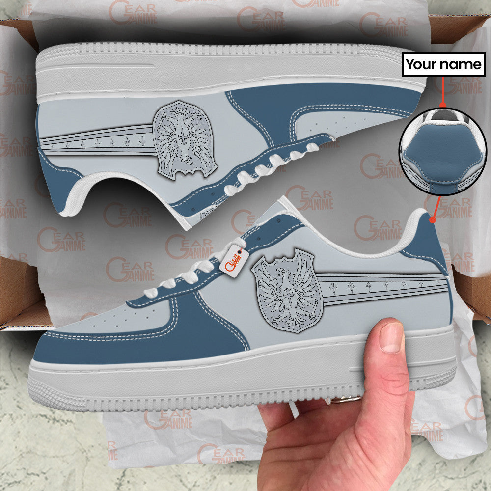 Black Silver Eagle Personalized Low-Top Sneakers