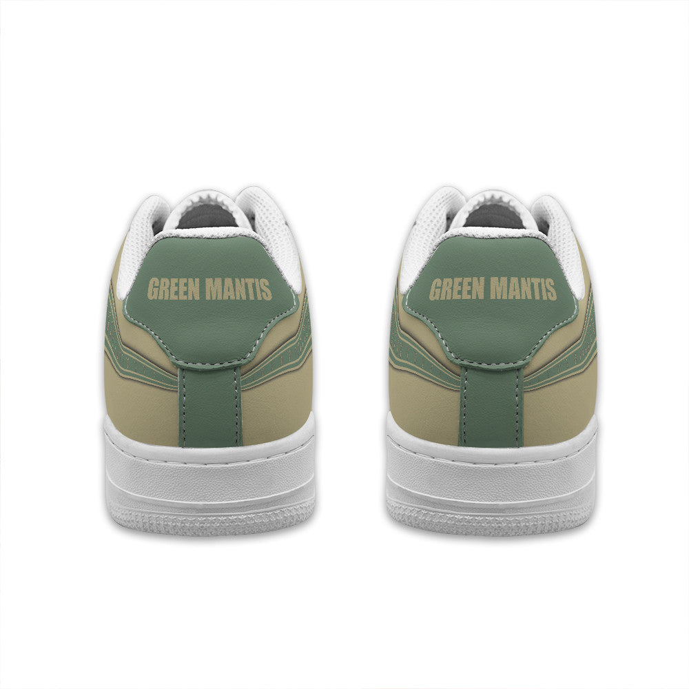 Black Green Mantis Personalized Low-Top Sneakers