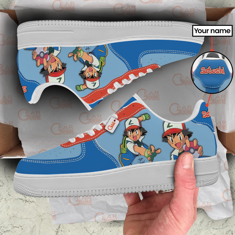 Ash Ketchum Satoshi Personalized Low-Top Sneakers