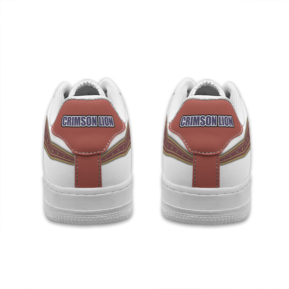 Black Crimson Lion Personalized Low-Top Sneakers