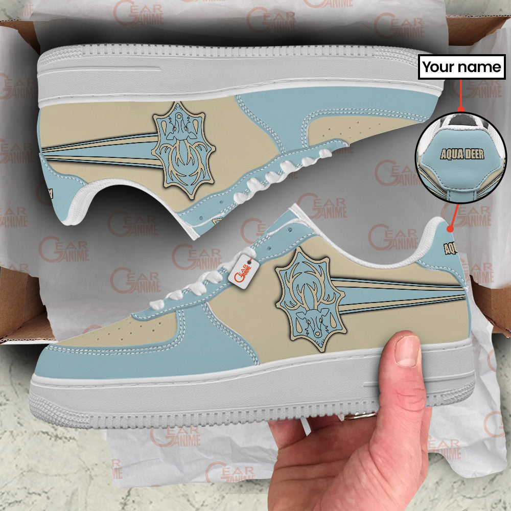 Aqua Deer Personalized Low-Top Sneakers
