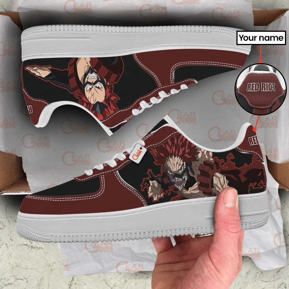 Eijiro Kirishima Red Riot Personalized Low-Top Sneakers