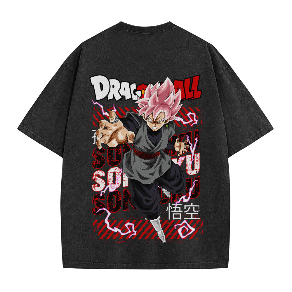 Dragon Ball Goku Black Rose Vintage Washed T-Shirt