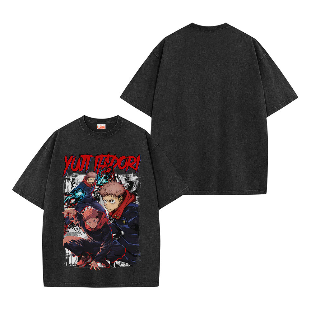 Jujutsu Kaisen Yuji Itadori Vintage Washed T-Shirt