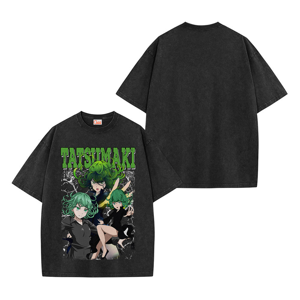One Punch Man Tatsumaki Vintage Washed T-Shirt