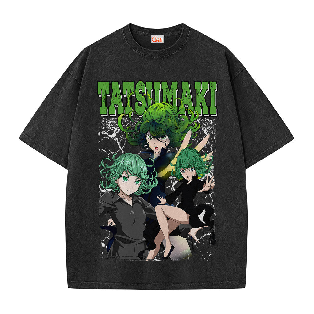 One Punch Man Tatsumaki Vintage Washed T-Shirt