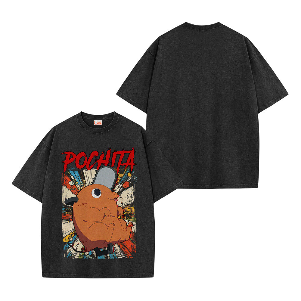 Chainsaw Man Pochita Vintage Washed T-Shirt