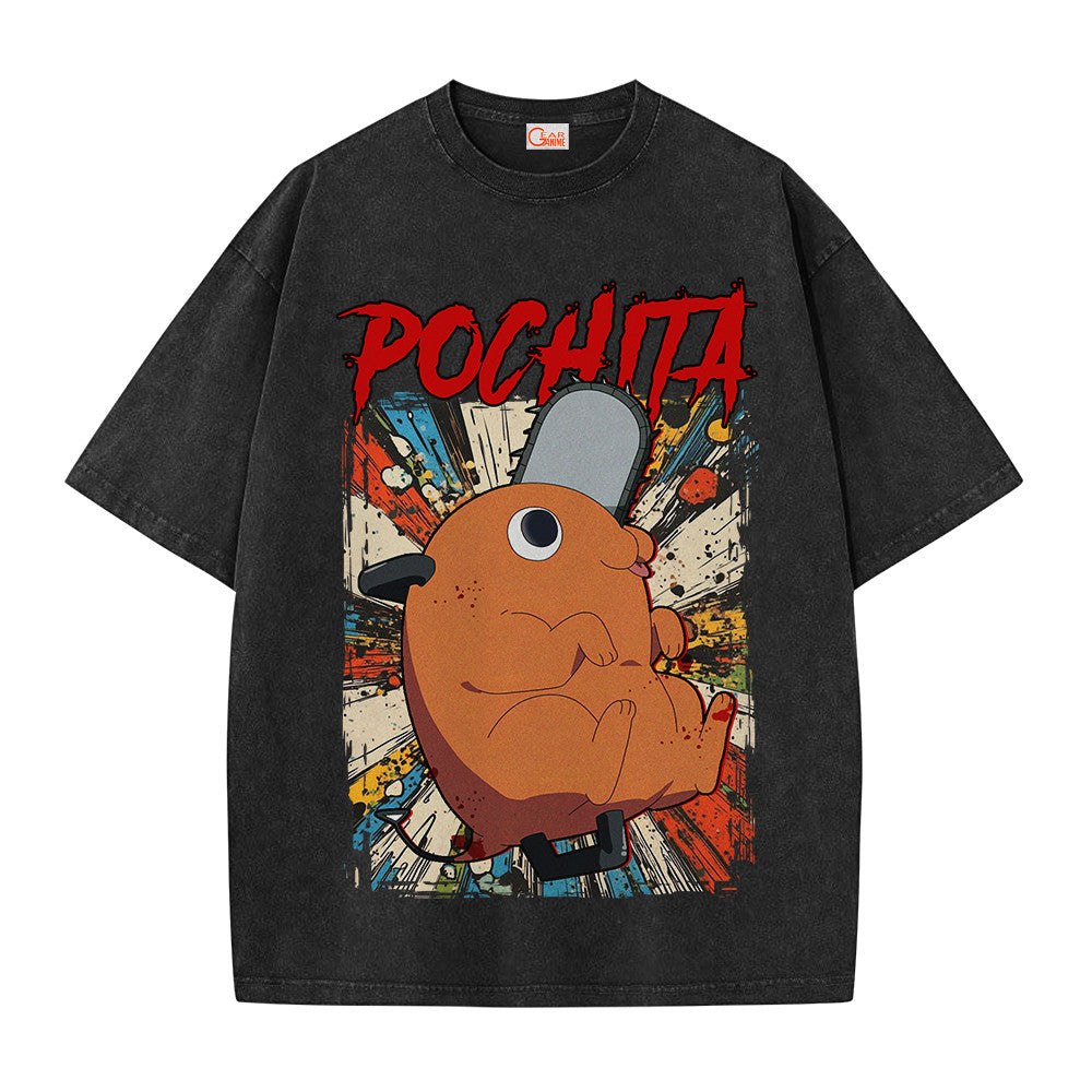 Chainsaw Man Pochita Vintage Washed T-Shirt