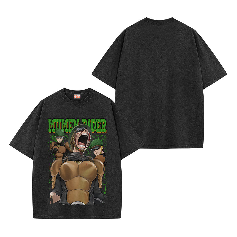 One Punch Man Mumen Rider Vintage Washed T-Shirt