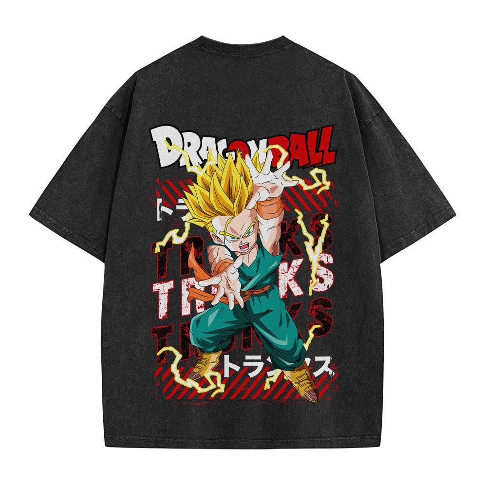 Dragon Ball Trunks Kid Super Saiyan Vintage Washed T-Shirt