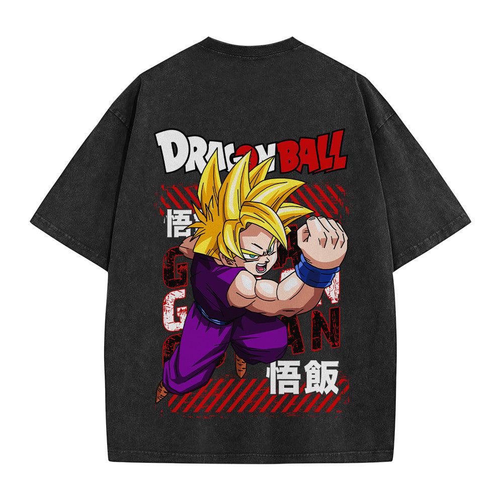 Dragon Ball Gohan Teen Super Saiyan Vintage Washed T-Shirt