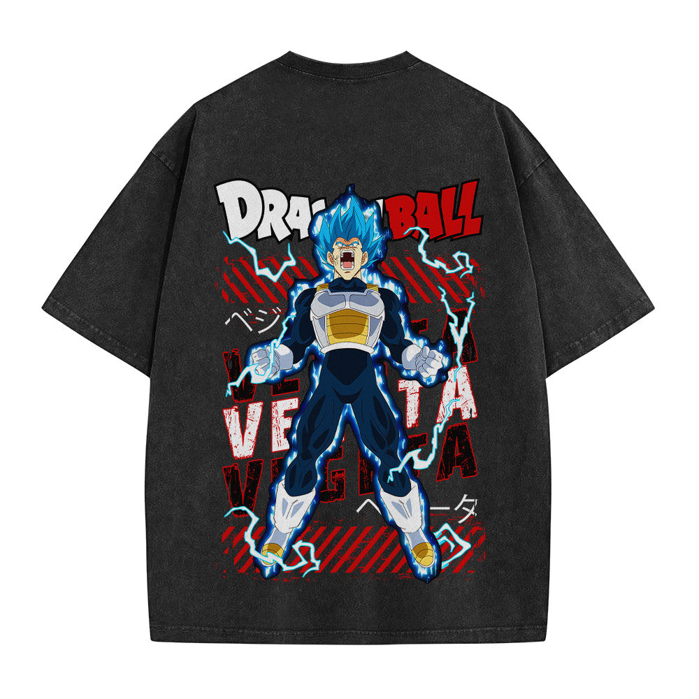 Dragon Ball Vegeta Super Saiyan Blue Vintage Washed T-Shirt