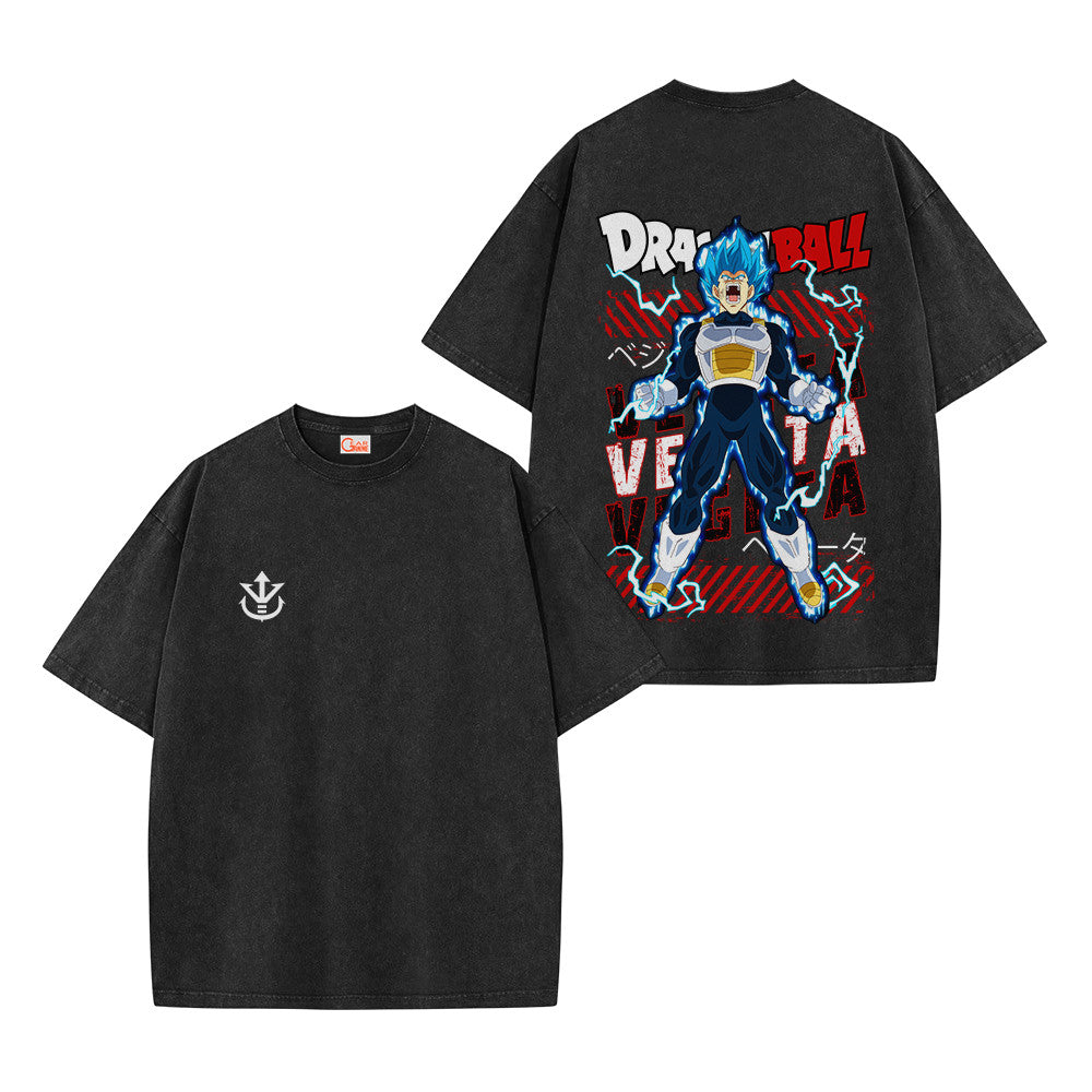 Dragon Ball Vegeta Super Saiyan Blue Vintage Washed T-Shirt