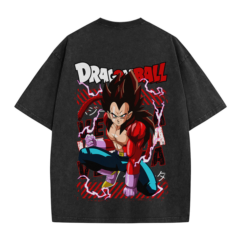 Dragon Ball Vegeta Super Saiyan 4 Vintage Washed T-Shirt
