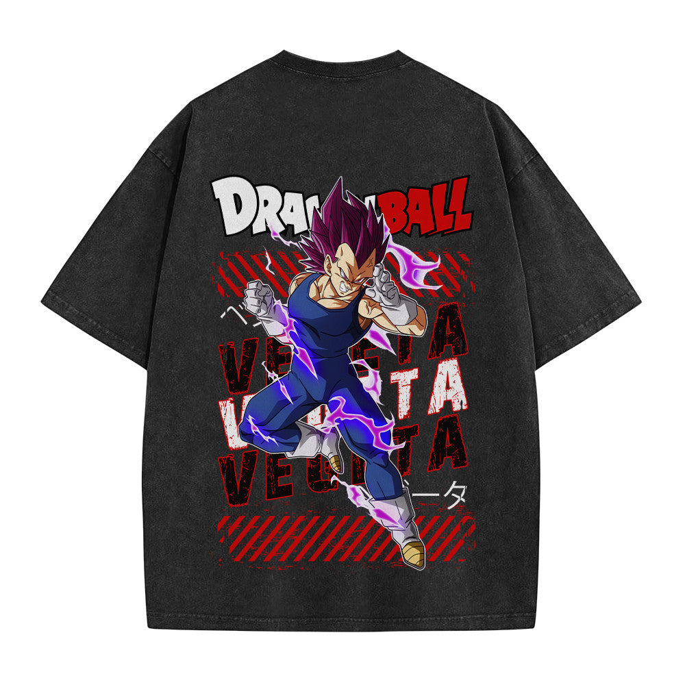 Dragon Ball Vegeta Ultra Ego Vintage Washed T-Shirt