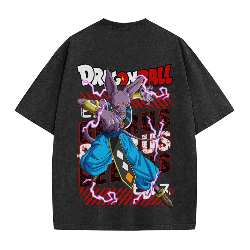 Dragon Ball Beerus Vintage Washed T-Shirt