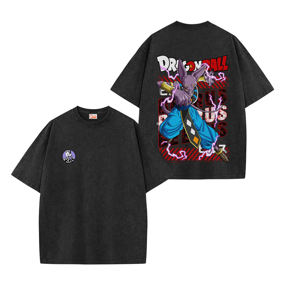 Dragon Ball Beerus Vintage Washed T-Shirt