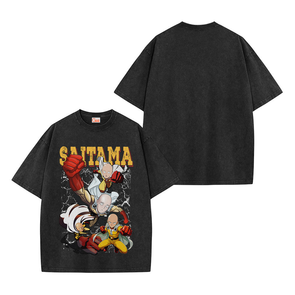 One Punch Man Saitama Vintage Washed T-Shirt