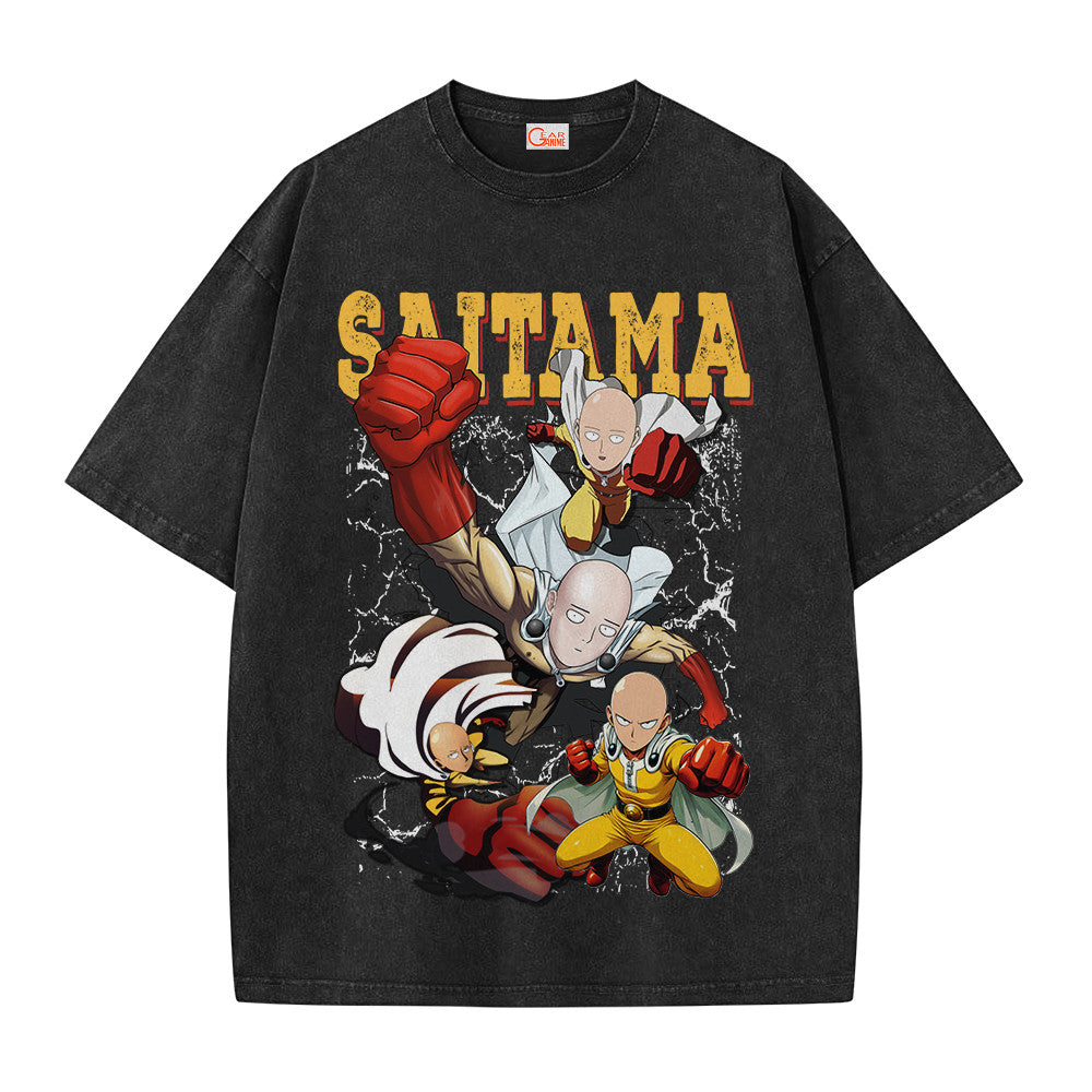 One Punch Man Saitama Vintage Washed T-Shirt