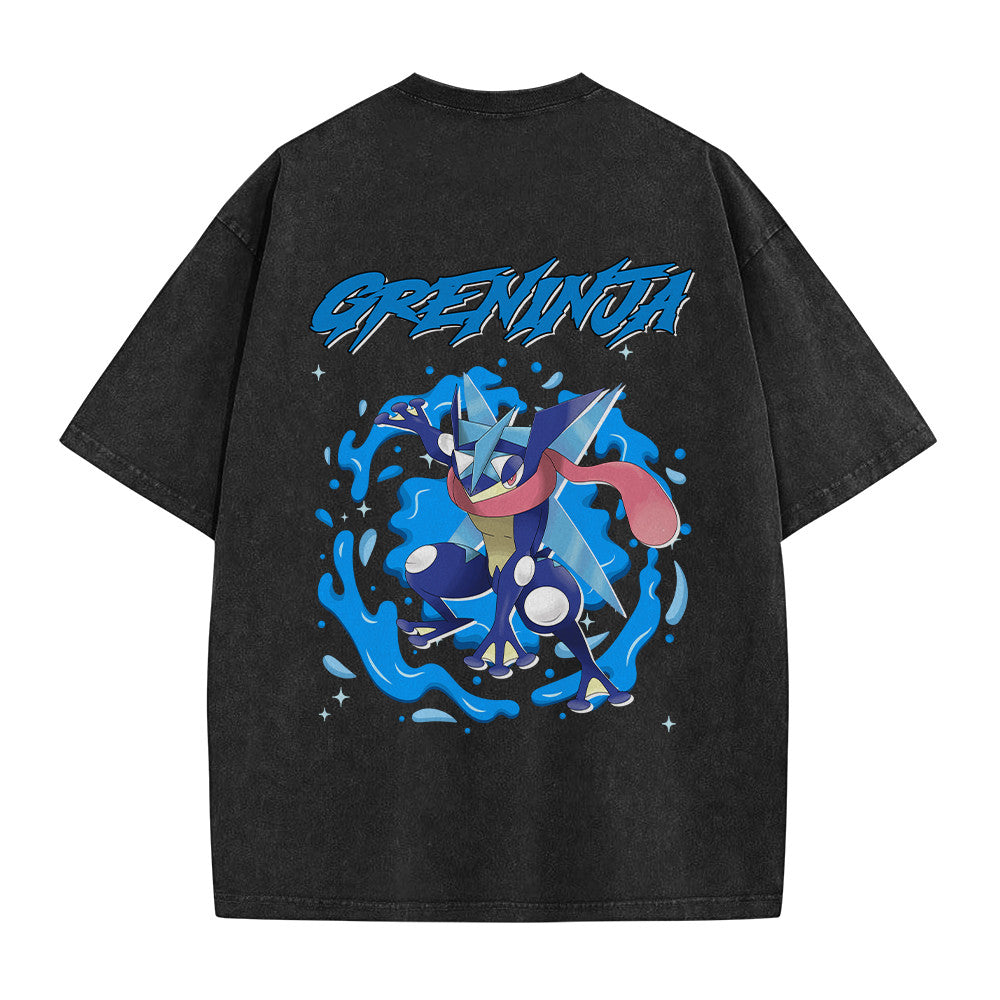 Pokemon Personalized Greninja Vintage Washed T-Shirt