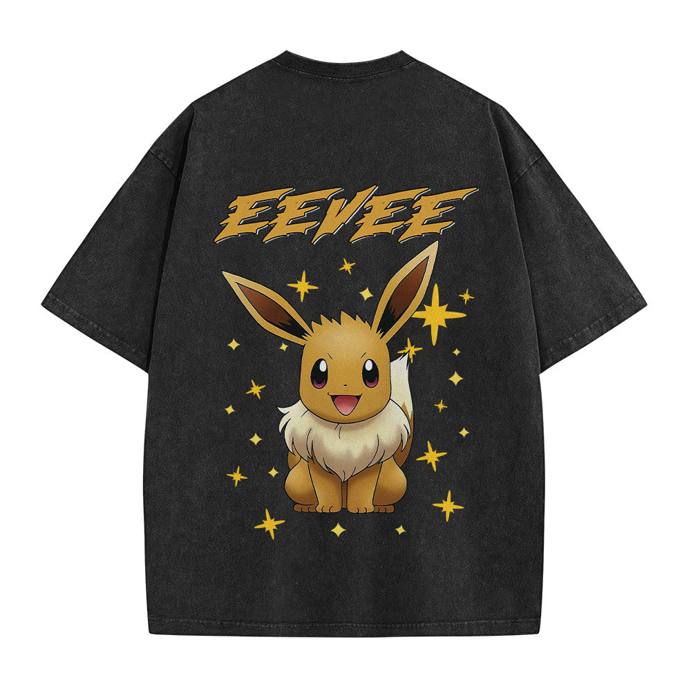 Pokemon Personalized Eevee Vintage Washed T-Shirt