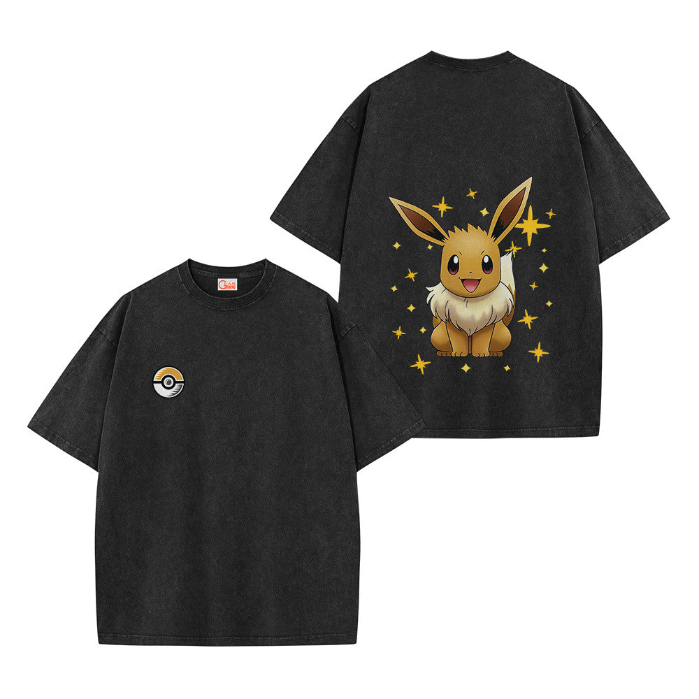 Pokemon Personalized Eevee Vintage Washed T-Shirt