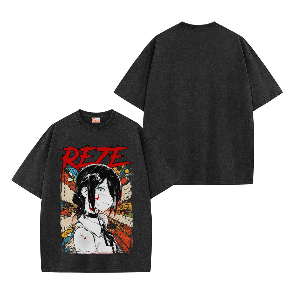 Chainsaw Man Reze Vintage Washed T-Shirt