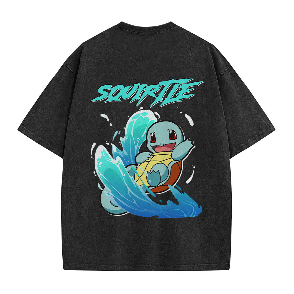 Pokemon Personalized Squirtle Vintage Washed T-Shirt