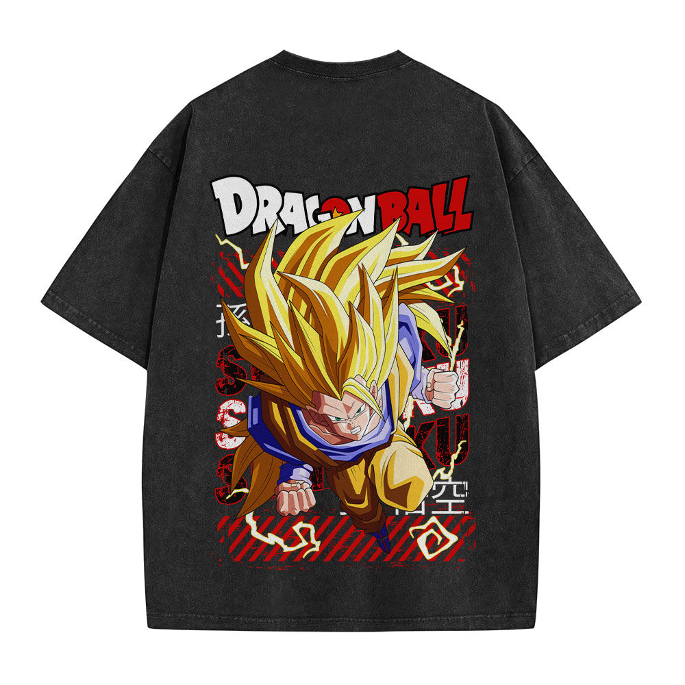 Dragon Ball Goku Super Saiyan 3 Vintage Washed T-Shirt