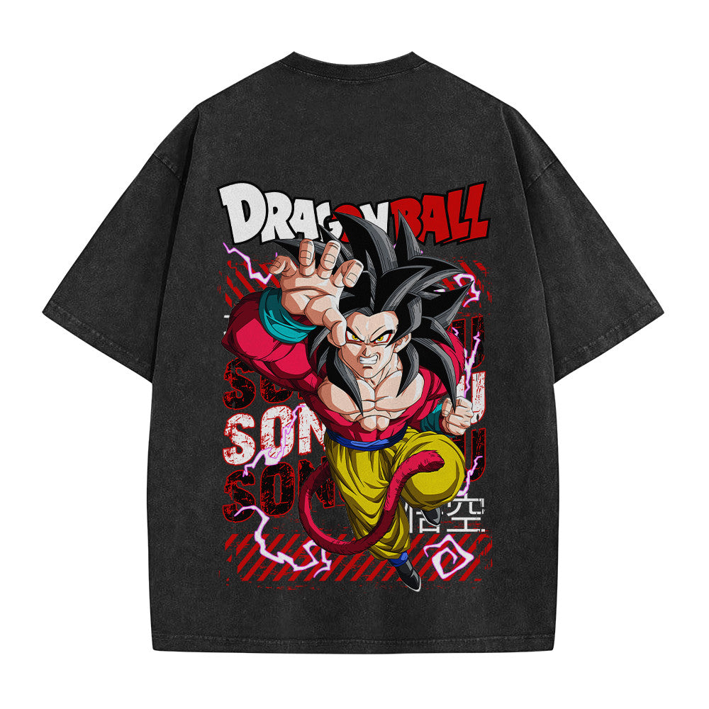 Dragon Ball Goku Super Saiyan 4 Vintage Washed T-Shirt