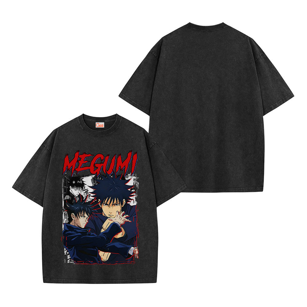 Jujutsu Kaisen Megumi Fushiguro Vintage Washed T-Shirt