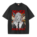 Chainsaw Man Power Blood Devil Vintage Washed T-Shirt