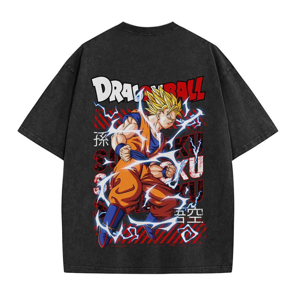 Dragon Ball Goku Super Saiyan 2 Vintage Washed T-Shirt