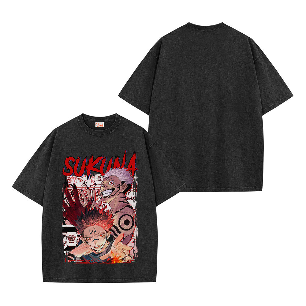 Jujutsu Kaisen Sukuna Ryoumen Vintage Washed T-Shirt