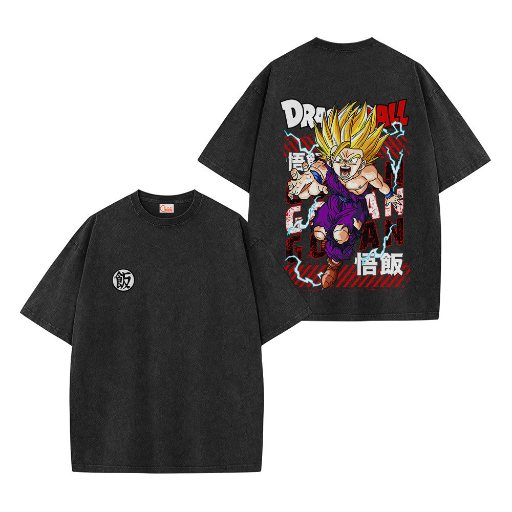 Dragon Ball Gohan Teen Super Saiyan 2 Vintage Washed T-Shirt