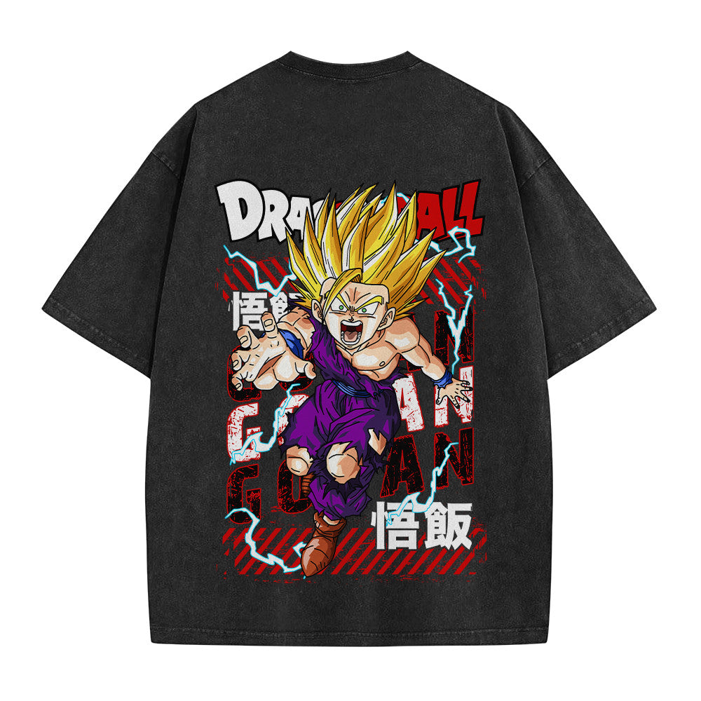 Dragon Ball Gohan Teen Super Saiyan 2 Vintage Washed T-Shirt