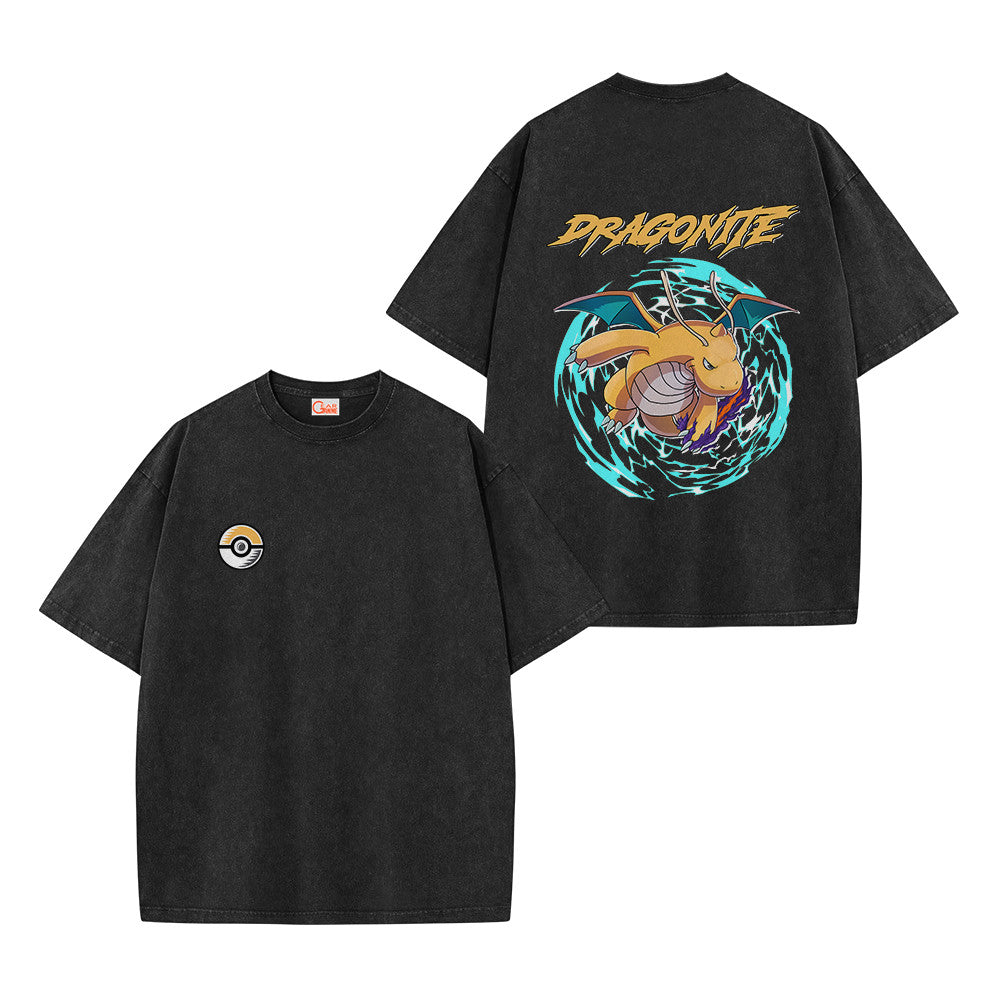 Pokemon Personalized Dragonite Vintage Washed T-Shirt