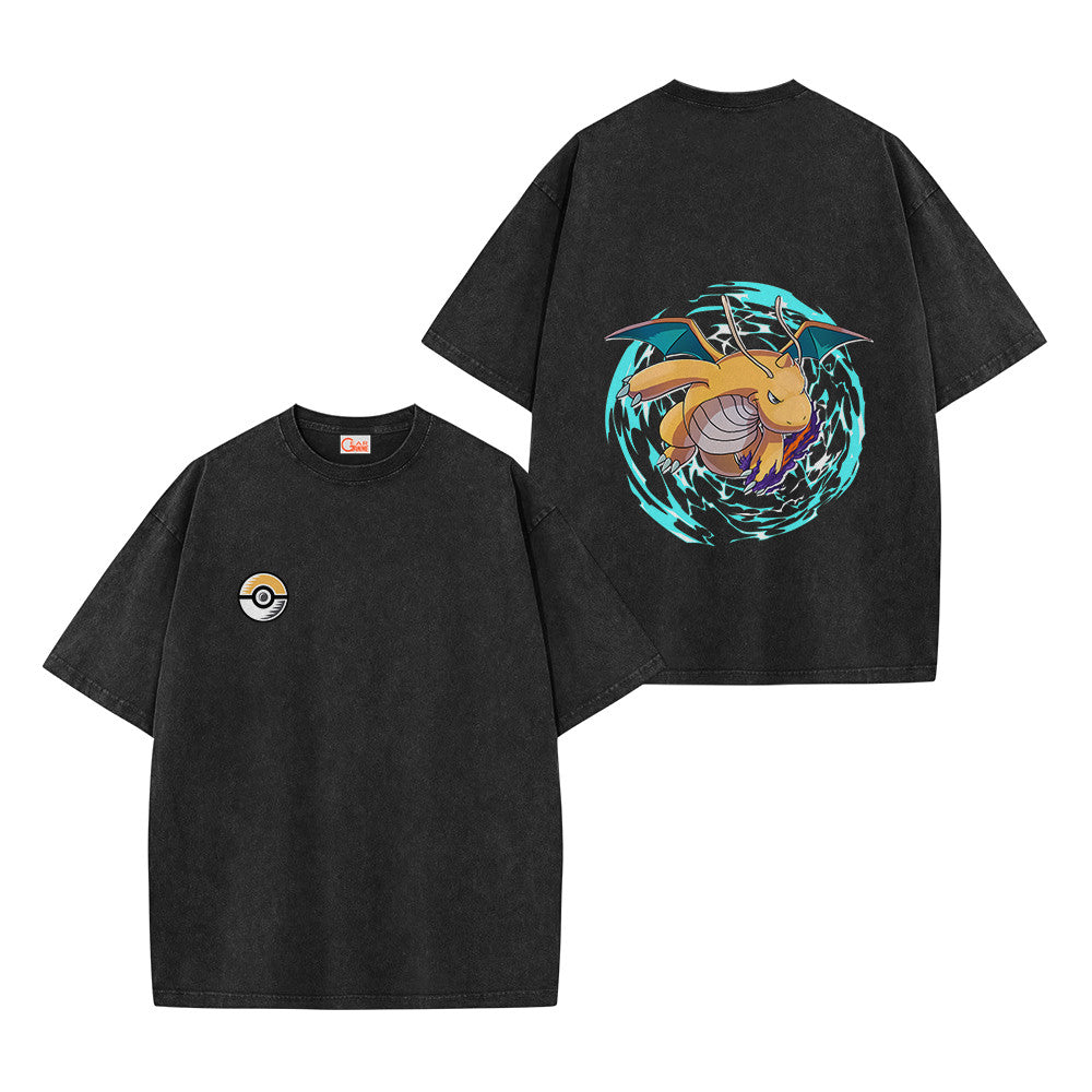 Pokemon Personalized Dragonite Vintage Washed T-Shirt