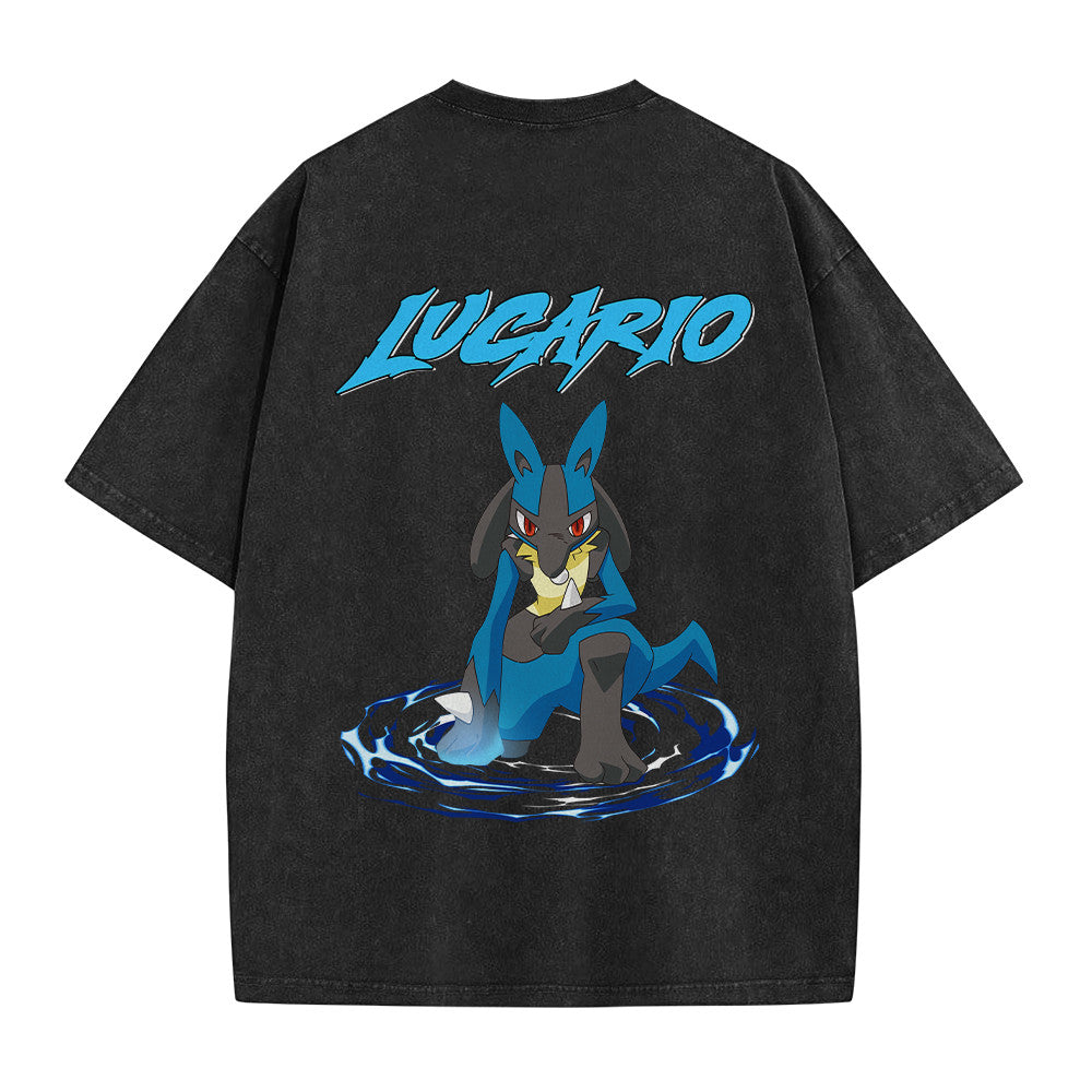 Pokemon Personalized Lucario Vintage Washed T-Shirt