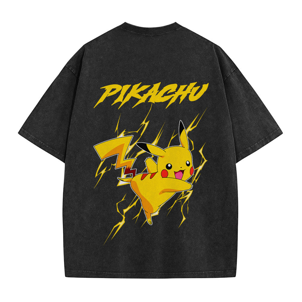Pokemon Personalized Pikachu Vintage Washed T-Shirt
