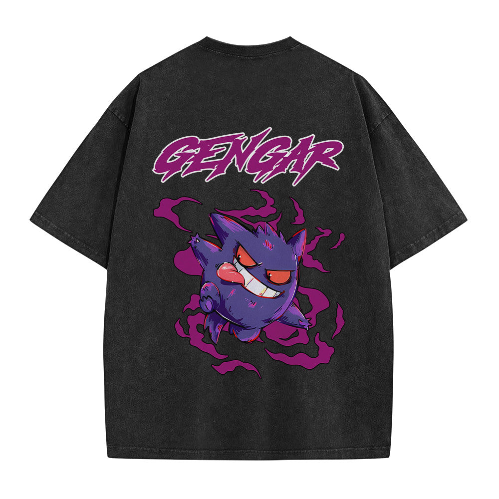 Pokemon Personalized Gengar Vintage Washed T-Shirt