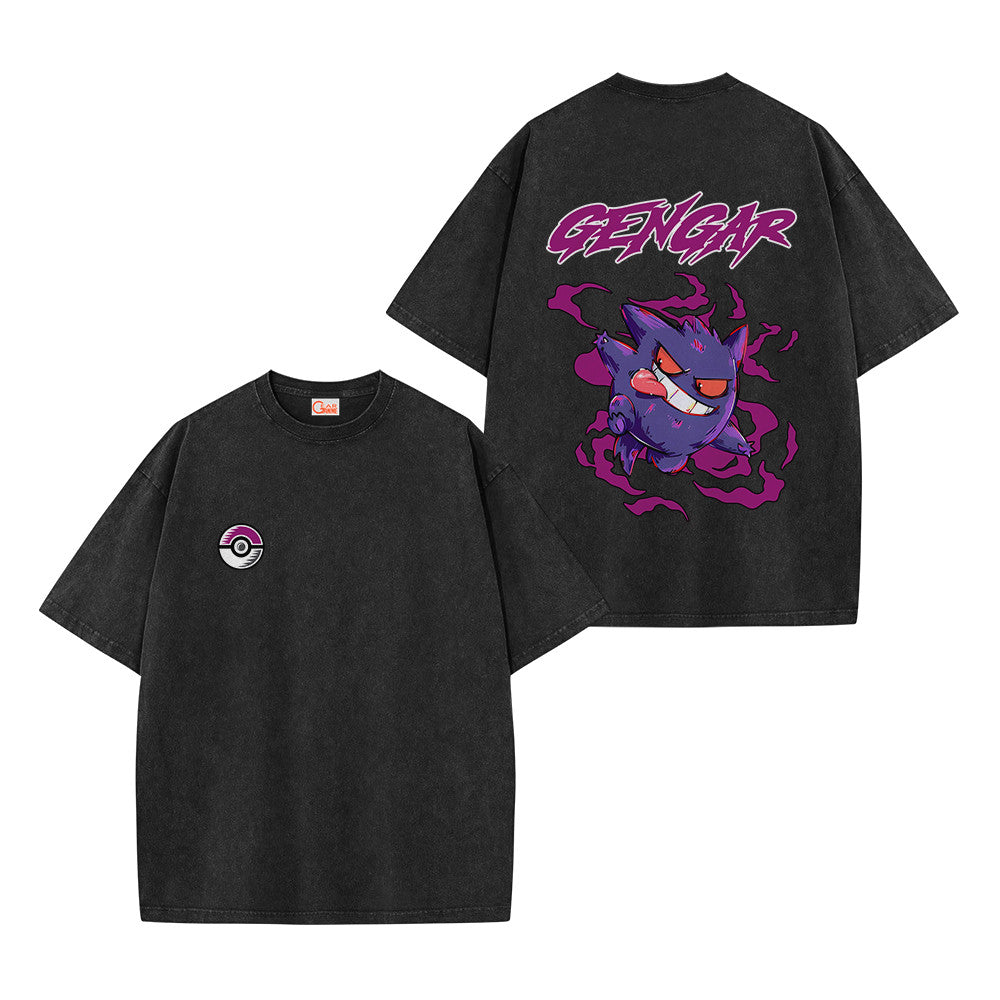 Pokemon Personalized Gengar Vintage Washed T-Shirt