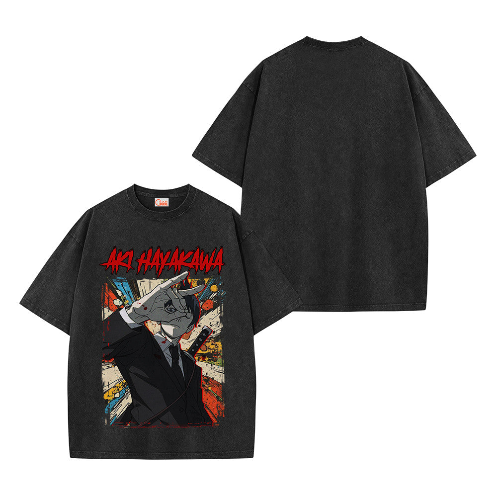 Chainsaw Man Aki Hayakawa Vintage Washed T-Shirt