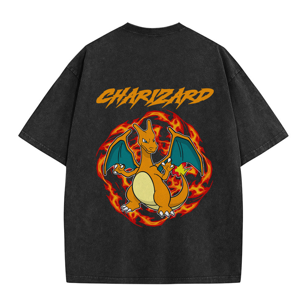 Pokemon Personalized Charizard Vintage Washed T-Shirt
