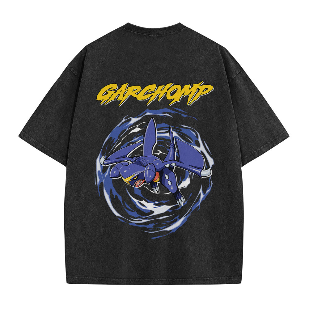 Pokemon Personalized Garchomp Vintage Washed T-Shirt