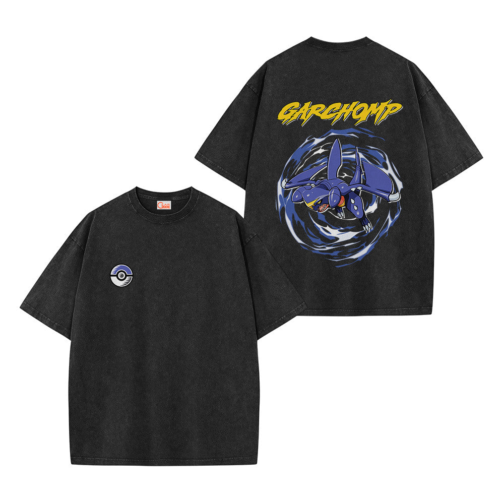 Pokemon Personalized Garchomp Vintage Washed T-Shirt