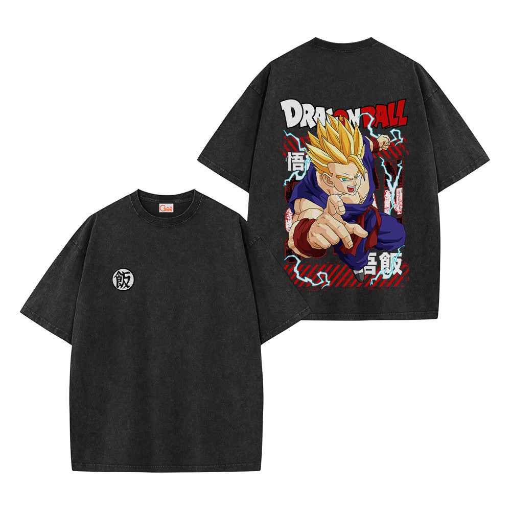 Dragon Ball Gohan Adult Super Saiyan 2 Vintage Washed T-Shirt
