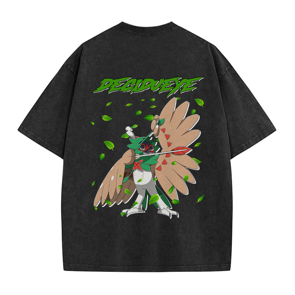 Pokemon Personalized Decidueye Vintage Washed T-Shirt