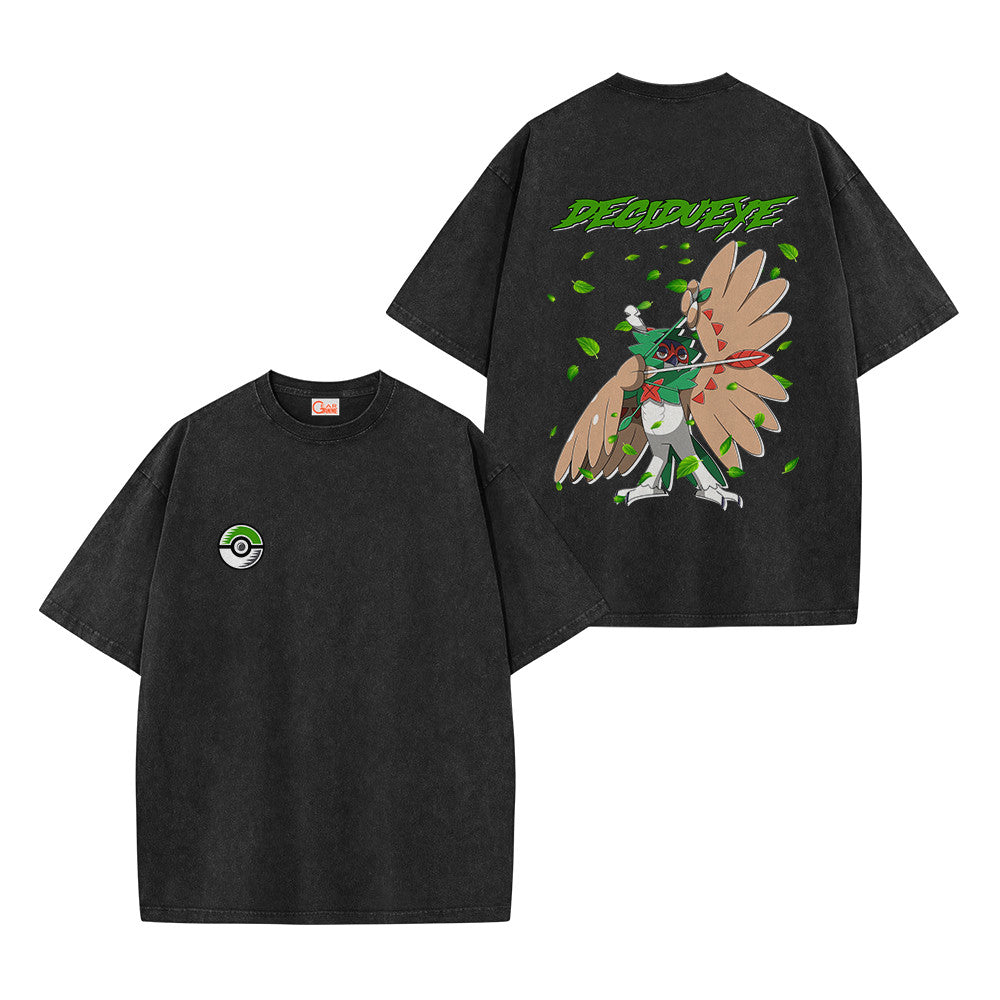 Pokemon Personalized Decidueye Vintage Washed T-Shirt
